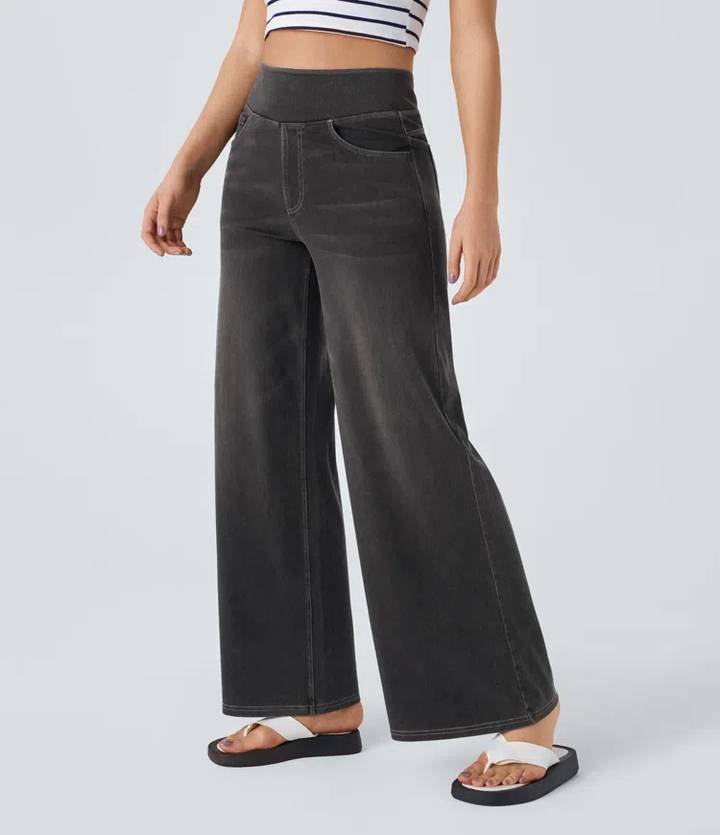 Zharea- Stretch Palazzo Jeans