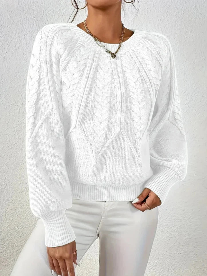 Sophia Chic Cable Knit Sweater