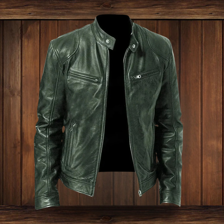 Alex – Premium Leather Biker Jacket with Classic Design