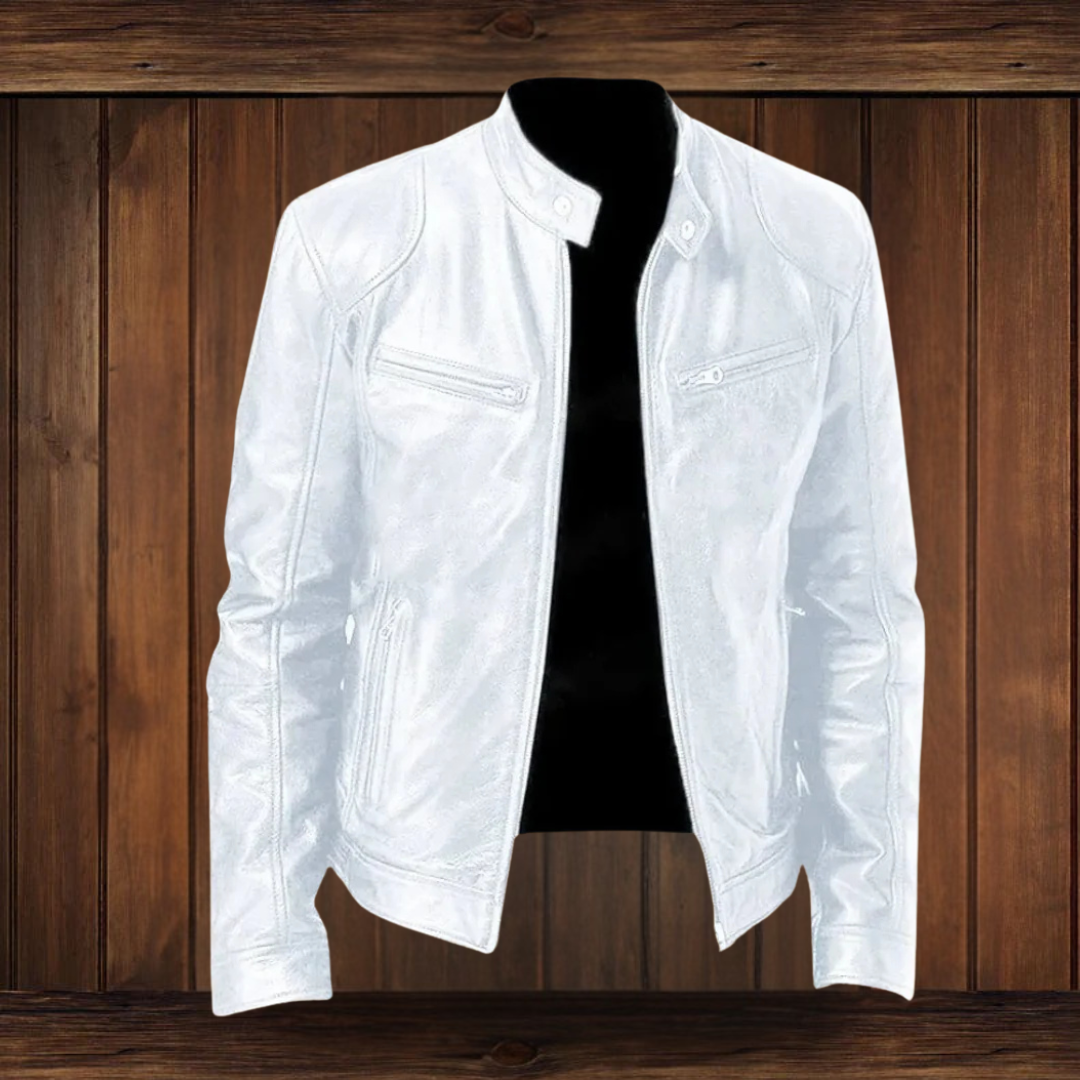 Alex – Premium Leather Biker Jacket with Classic Design