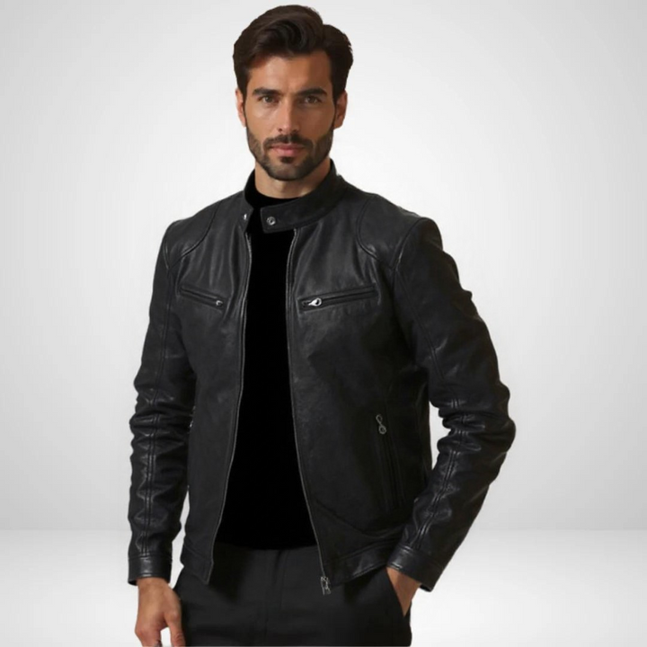 Alex – Premium Leather Biker Jacket with Classic Design