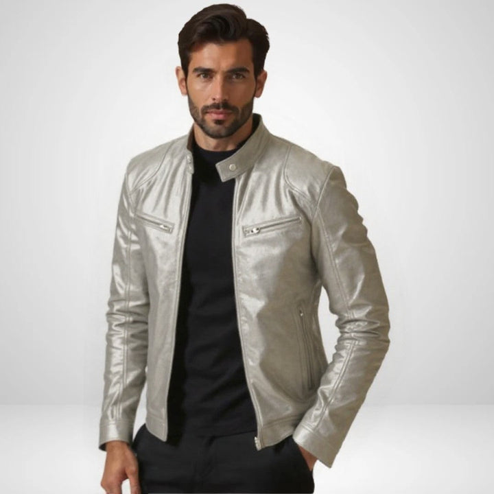 Alex – Premium Leather Biker Jacket with Classic Design