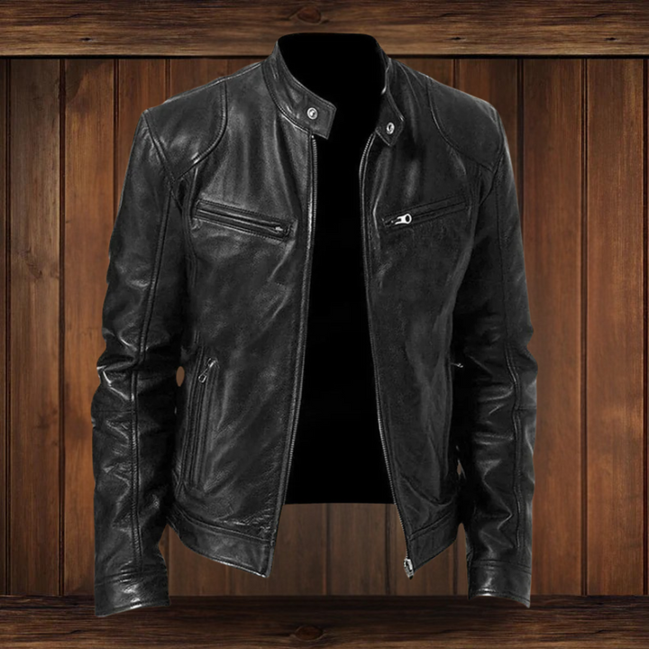 Alex – Premium Leather Biker Jacket with Classic Design