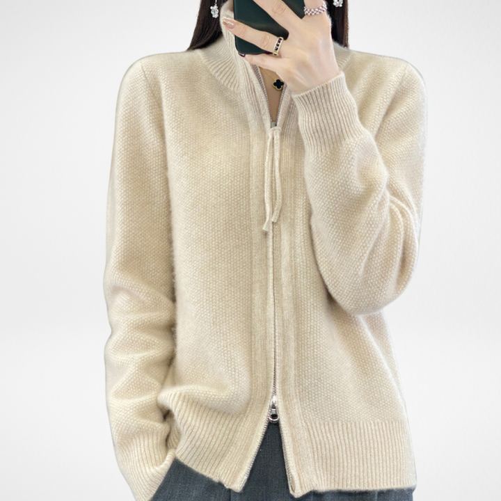 Lux – Zip-Up Cashmere Cardigan