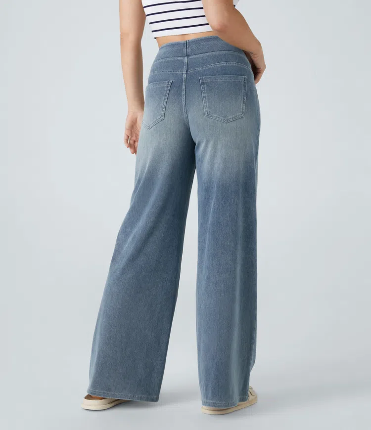 Zharea- Stretch Palazzo Jeans