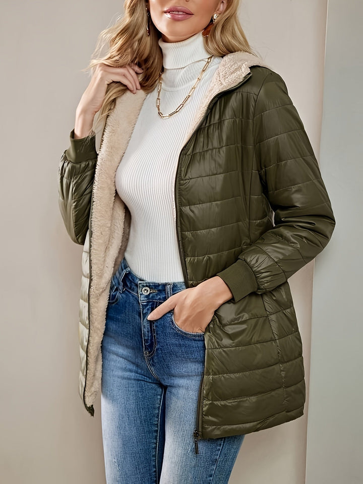 Fleur Noir Casual Puffer Jacket