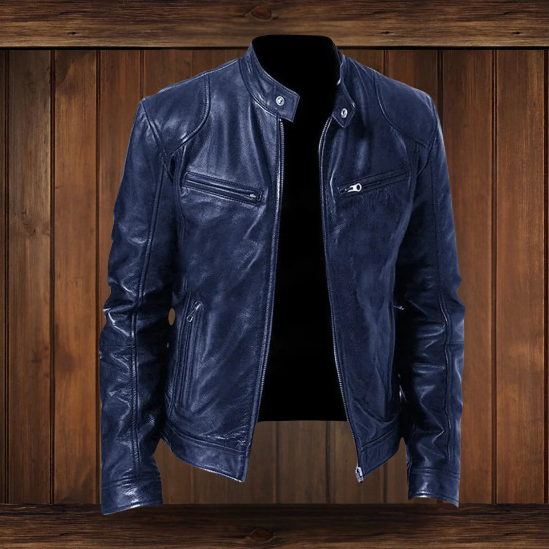 Alex – Premium Leather Biker Jacket with Classic Design