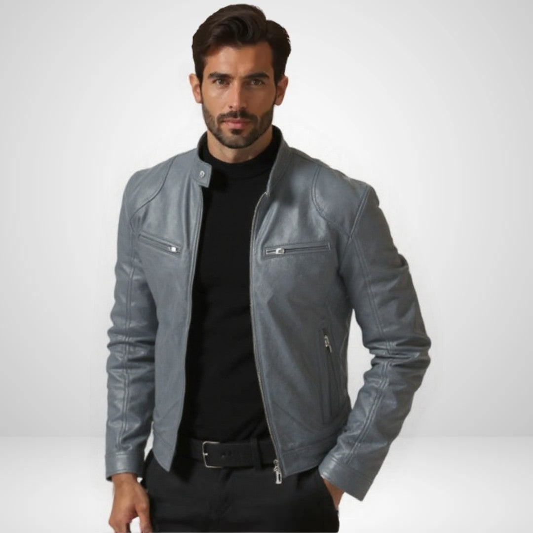 Alex – Premium Leather Biker Jacket with Classic Design