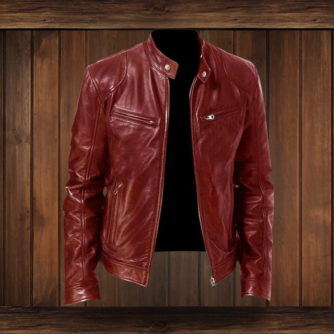 Alex – Premium Leather Biker Jacket with Classic Design