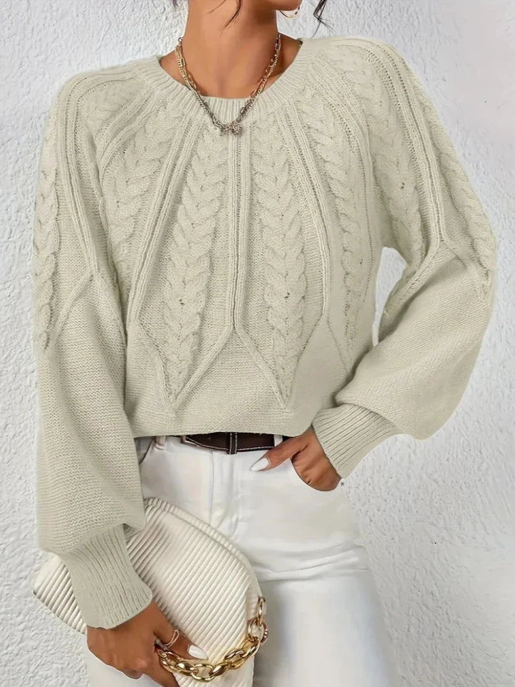 Sophia Chic Cable Knit Sweater