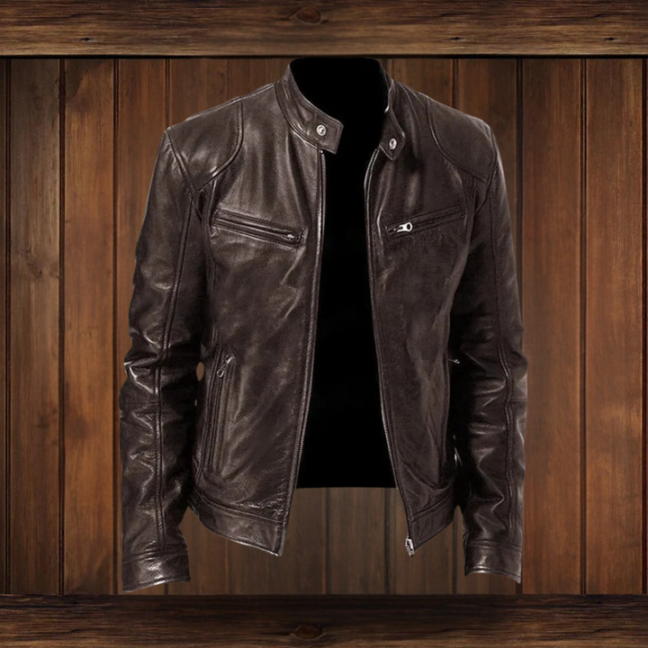 Alex – Premium Leather Biker Jacket with Classic Design