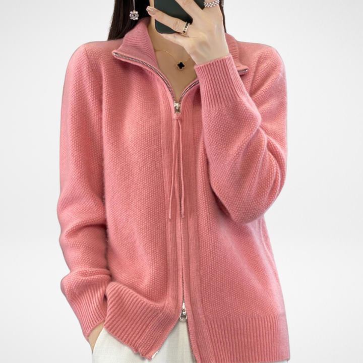 Lux – Zip-Up Cashmere Cardigan