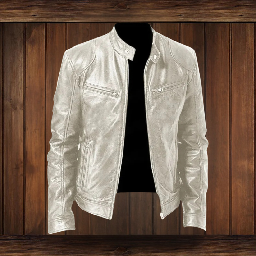 Alex – Premium Leather Biker Jacket with Classic Design