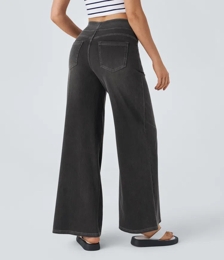 Zharea- Stretch Palazzo Jeans