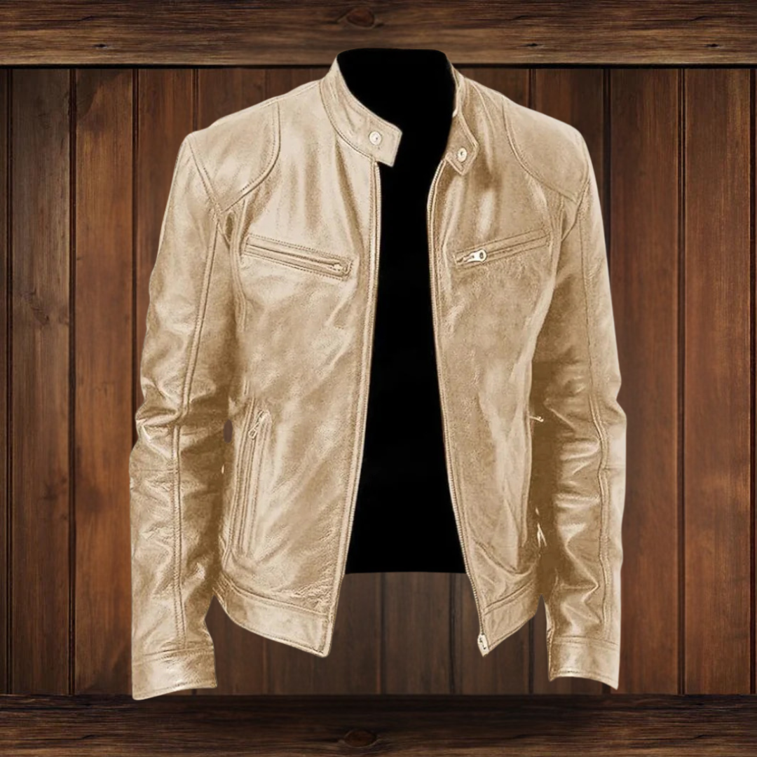 Alex – Premium Leather Biker Jacket with Classic Design