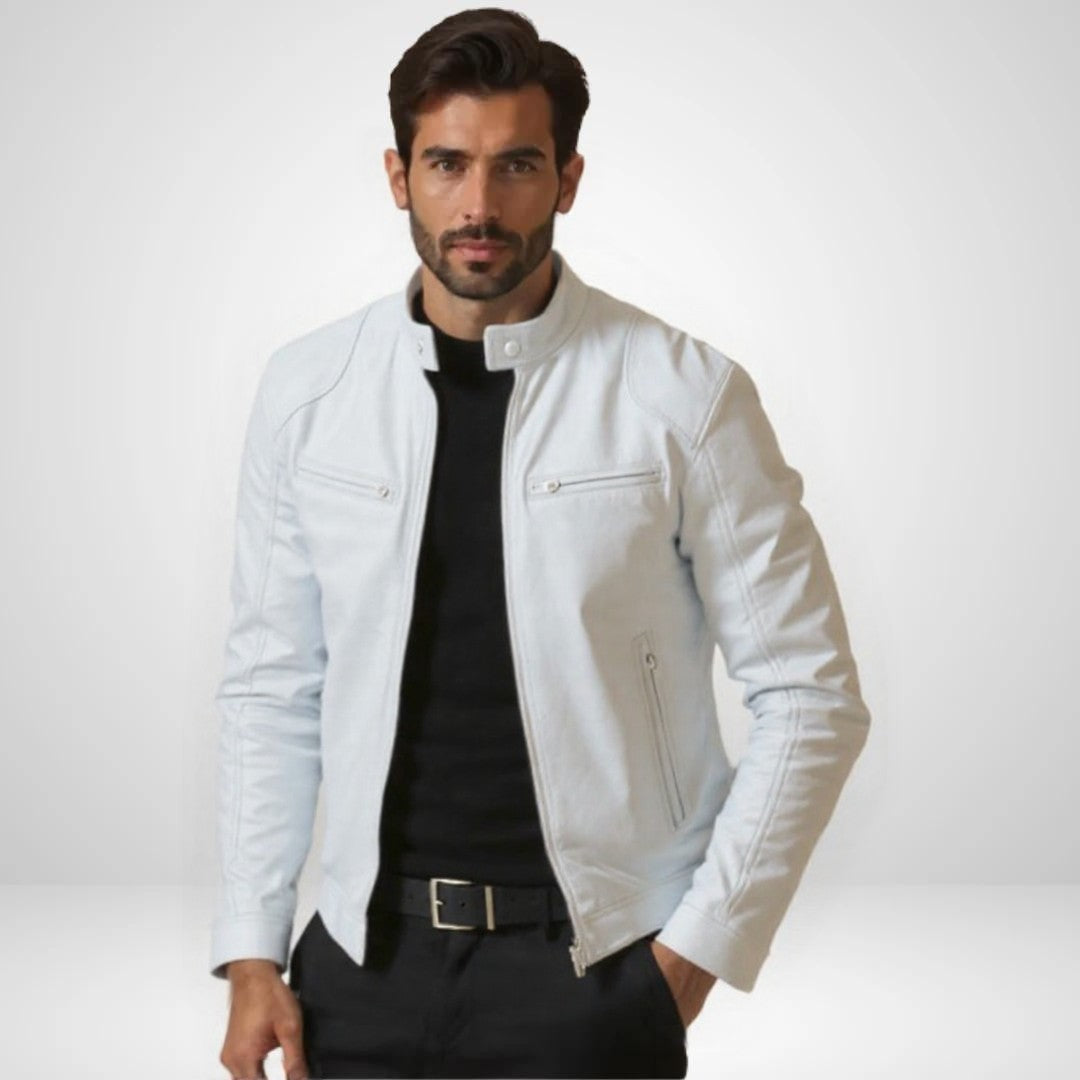 Alex – Premium Leather Biker Jacket with Classic Design