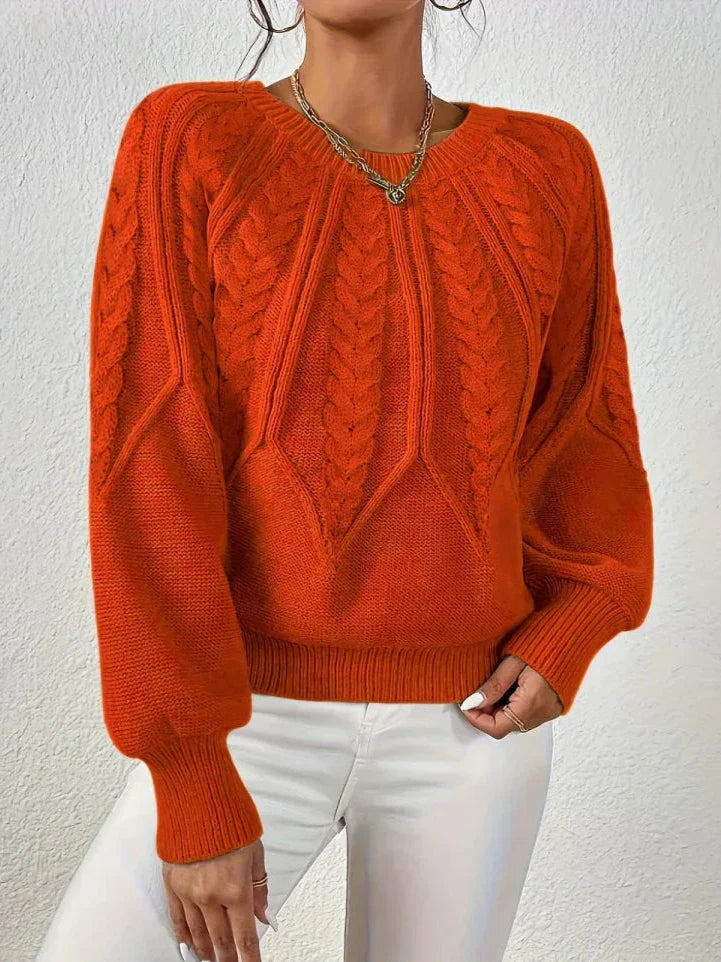 Sophia Chic Cable Knit Sweater