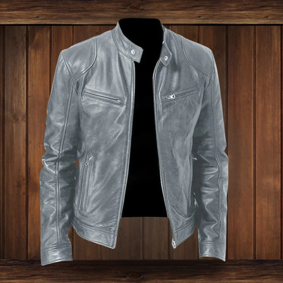 Alex – Premium Leather Biker Jacket with Classic Design