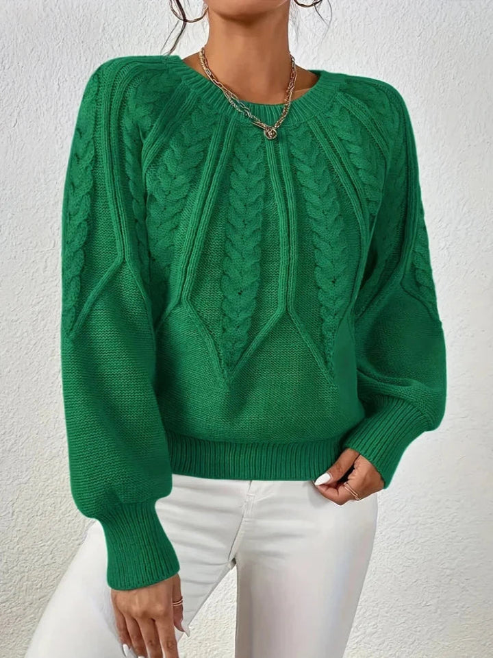 Sophia Chic Cable Knit Sweater