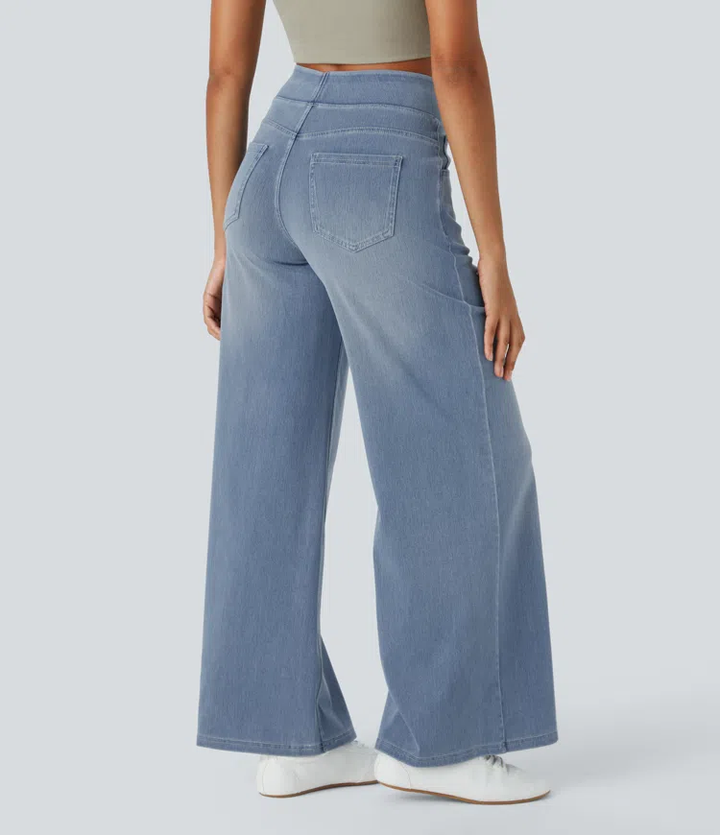 Zharea- Stretch Palazzo Jeans