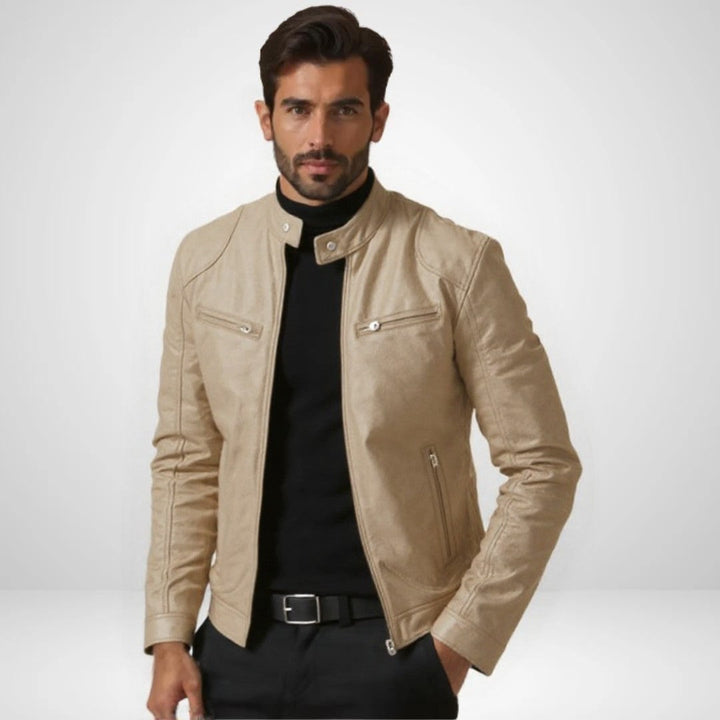 Alex – Premium Leather Biker Jacket with Classic Design