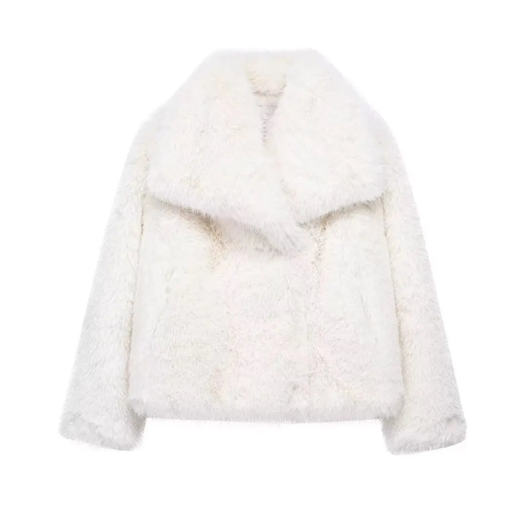 Rosa: Cropped Faux Fur Jacket