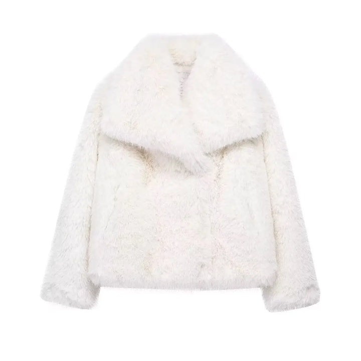 Rosa: Cropped Faux Fur Jacket