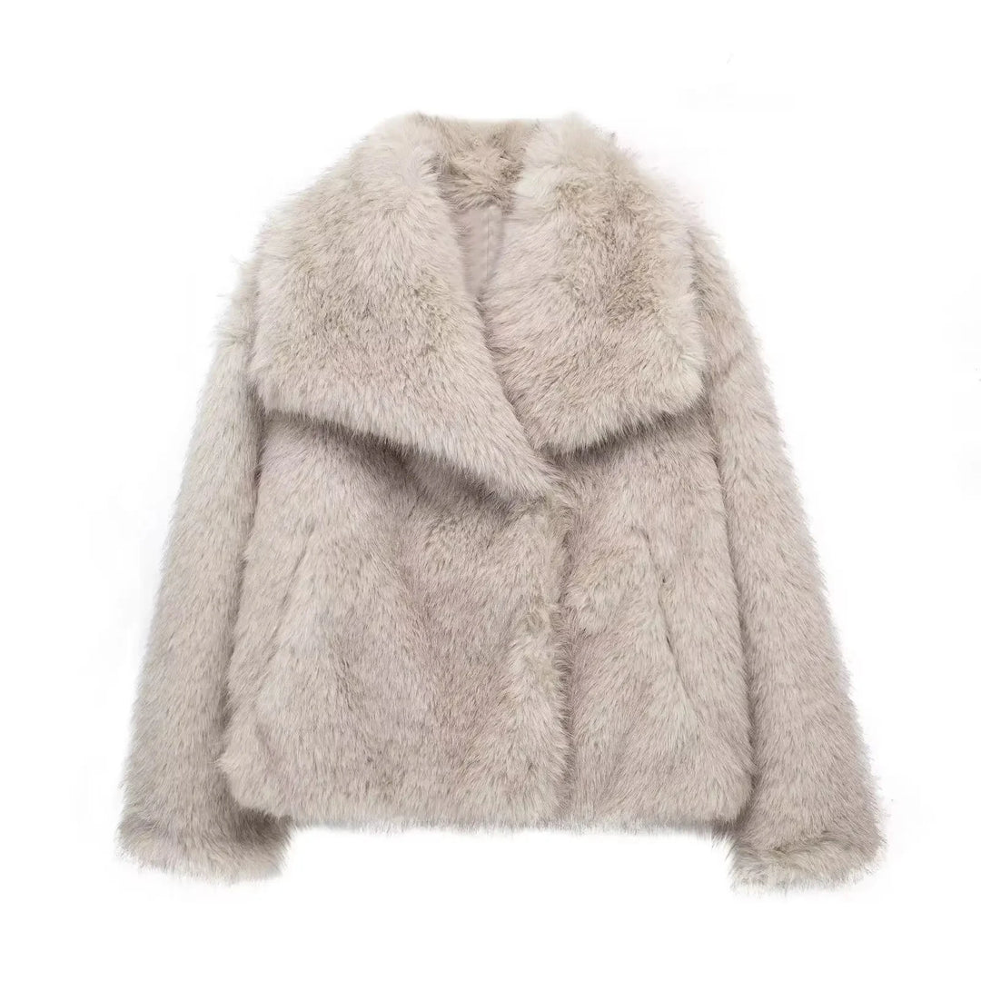 Rosa: Cropped Faux Fur Jacket