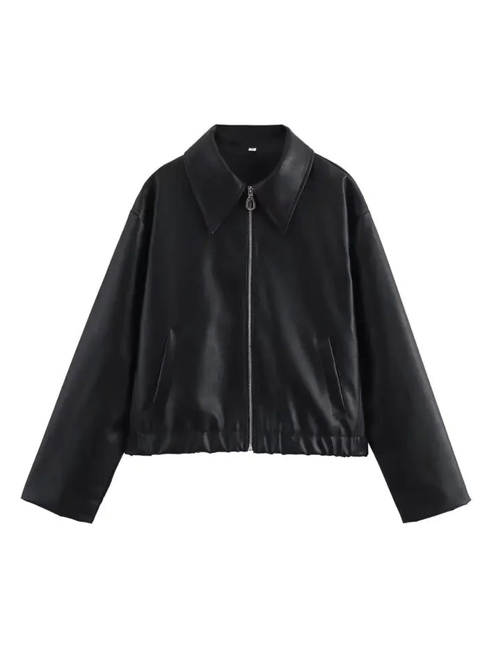 Saeira: Women's Moto Biker Faux Leather Jacket