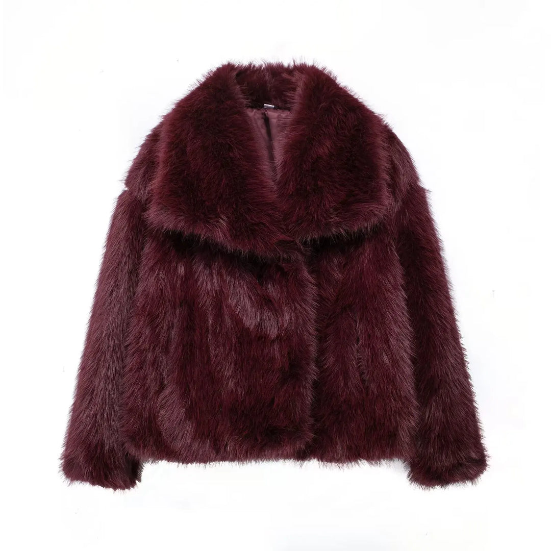 Rosa: Cropped Faux Fur Jacket