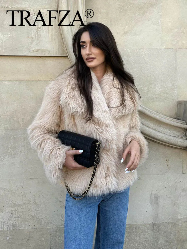 Rosa: Cropped Faux Fur Jacket