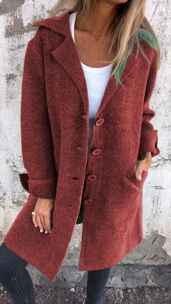 Solvey - Elegant Single-Breasted Wool Coat