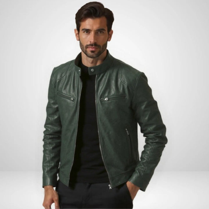 Alex – Premium Leather Biker Jacket with Classic Design