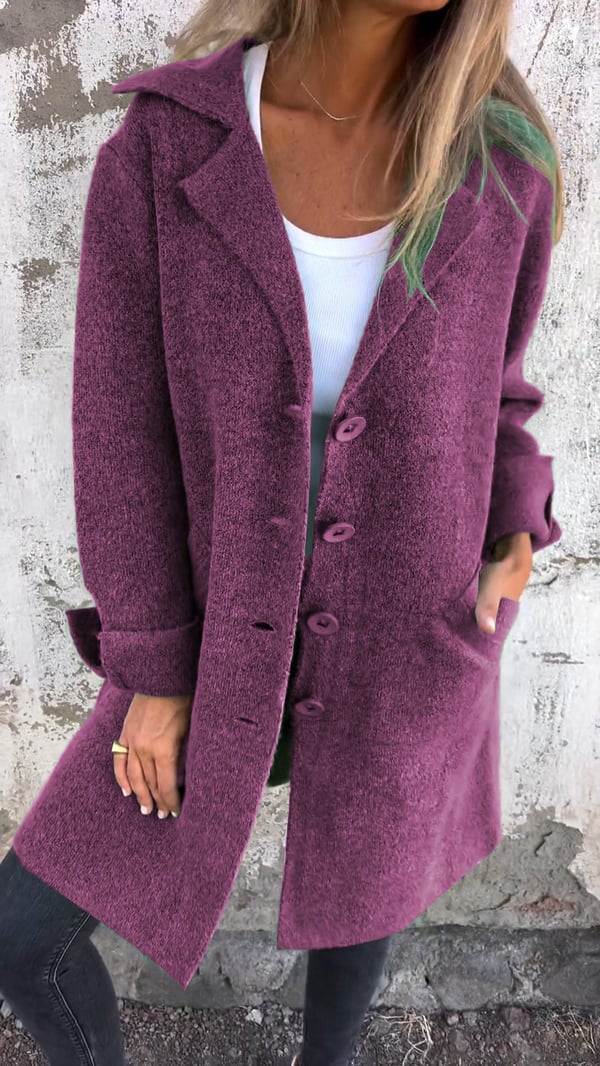 Solvey - Elegant Single-Breasted Wool Coat