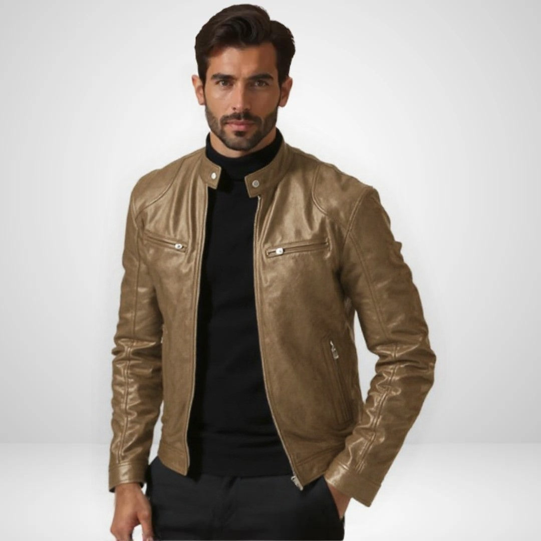 Alex – Premium Leather Biker Jacket with Classic Design