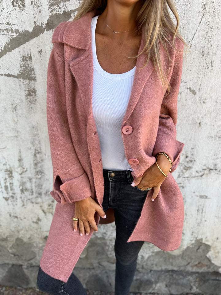 Solvey - Elegant Single-Breasted Wool Coat