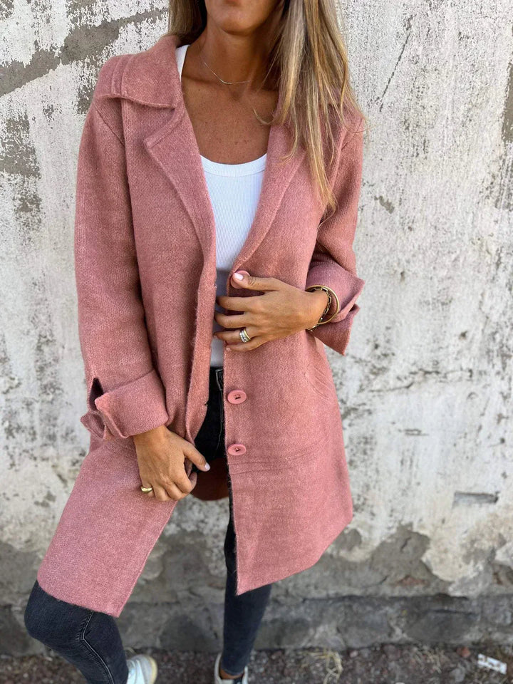 Solvey - Elegant Single-Breasted Wool Coat